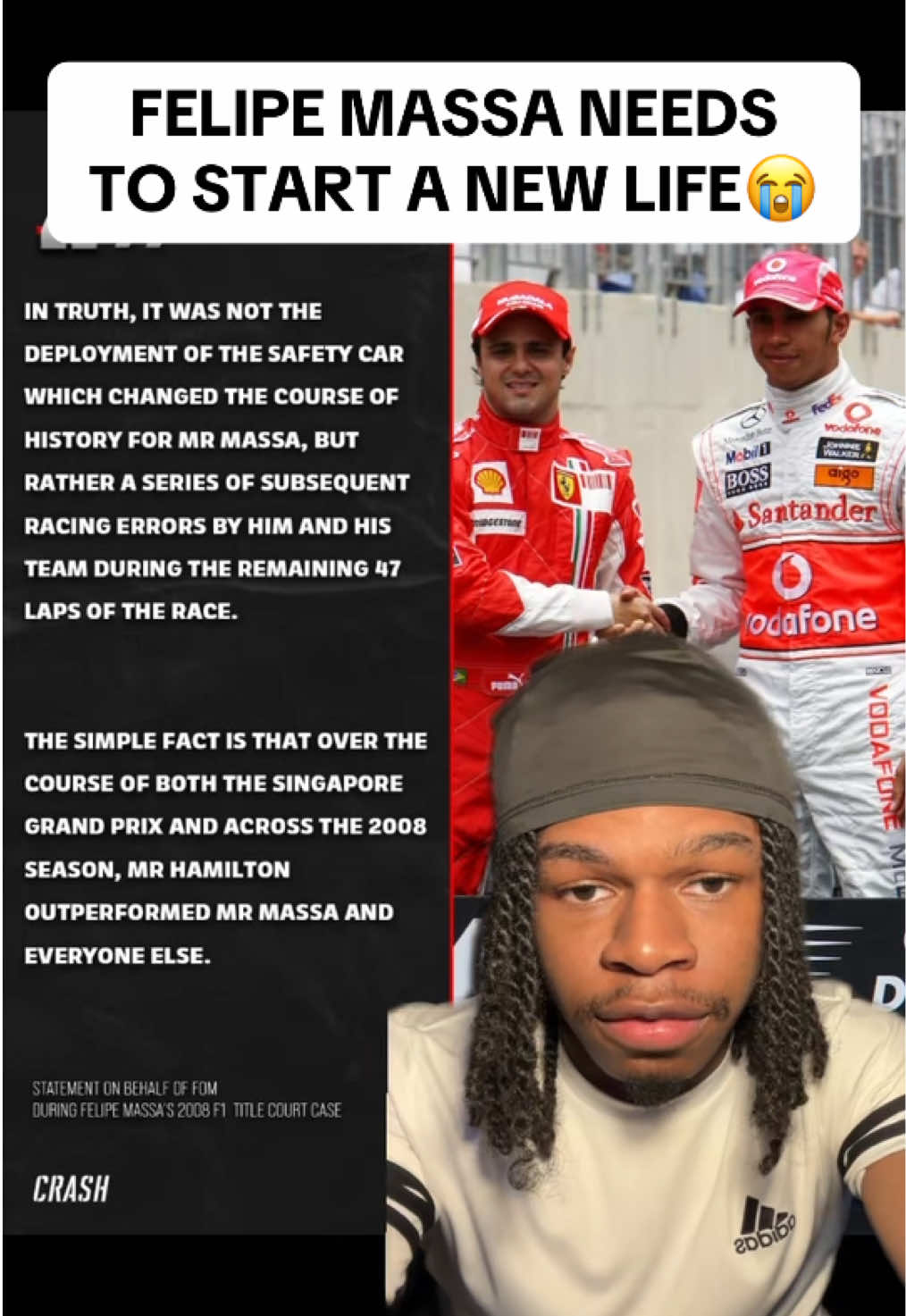 Idk how Massa even recovers from this💀 #felipemassa #f1 #crashgate #f1news #wdc 