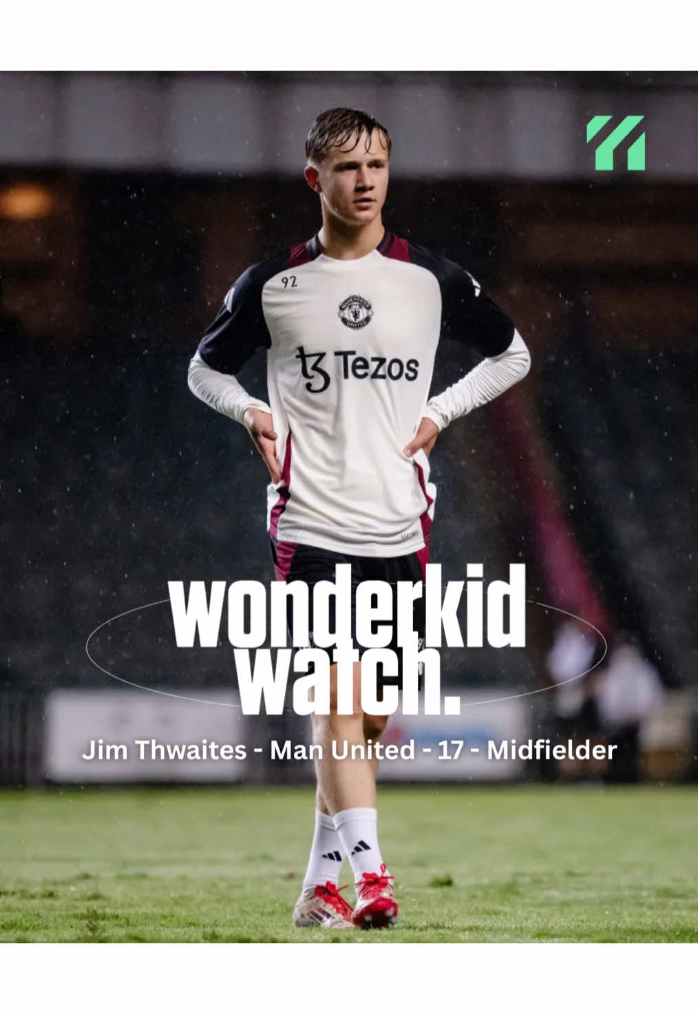Wonderkid Watch: Jim Thwaites 🔴⚫ Already bossing games for Manchester United’s academy. 💫 Silky on the ball, sharp in the mind. 🎯 Finds the right pass, strikes clean, and never stops working. 💪 A midfielder with vision, technique, and fight one to watch. 👀 #footballtiktok #manchesterunited #academyballer #risingballer #jimthwaites 