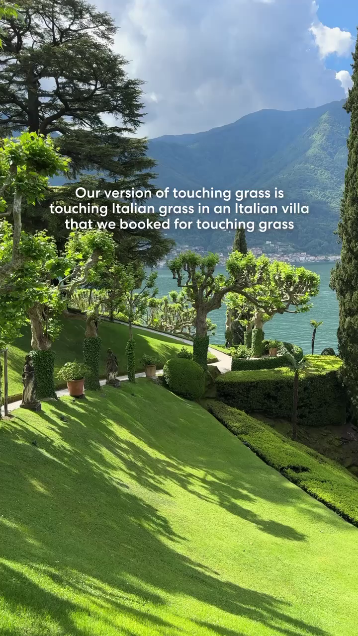 not just grass… Italian grass 🤌 #touchgrass #ItalianVilla