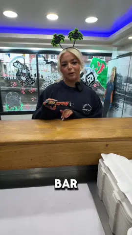 POV serving our chip shop diva a battered mars bar for Halloween @MitchsPOV @chippydiva  - #fishandchips #foryou #fyp #food #chipshopdiva