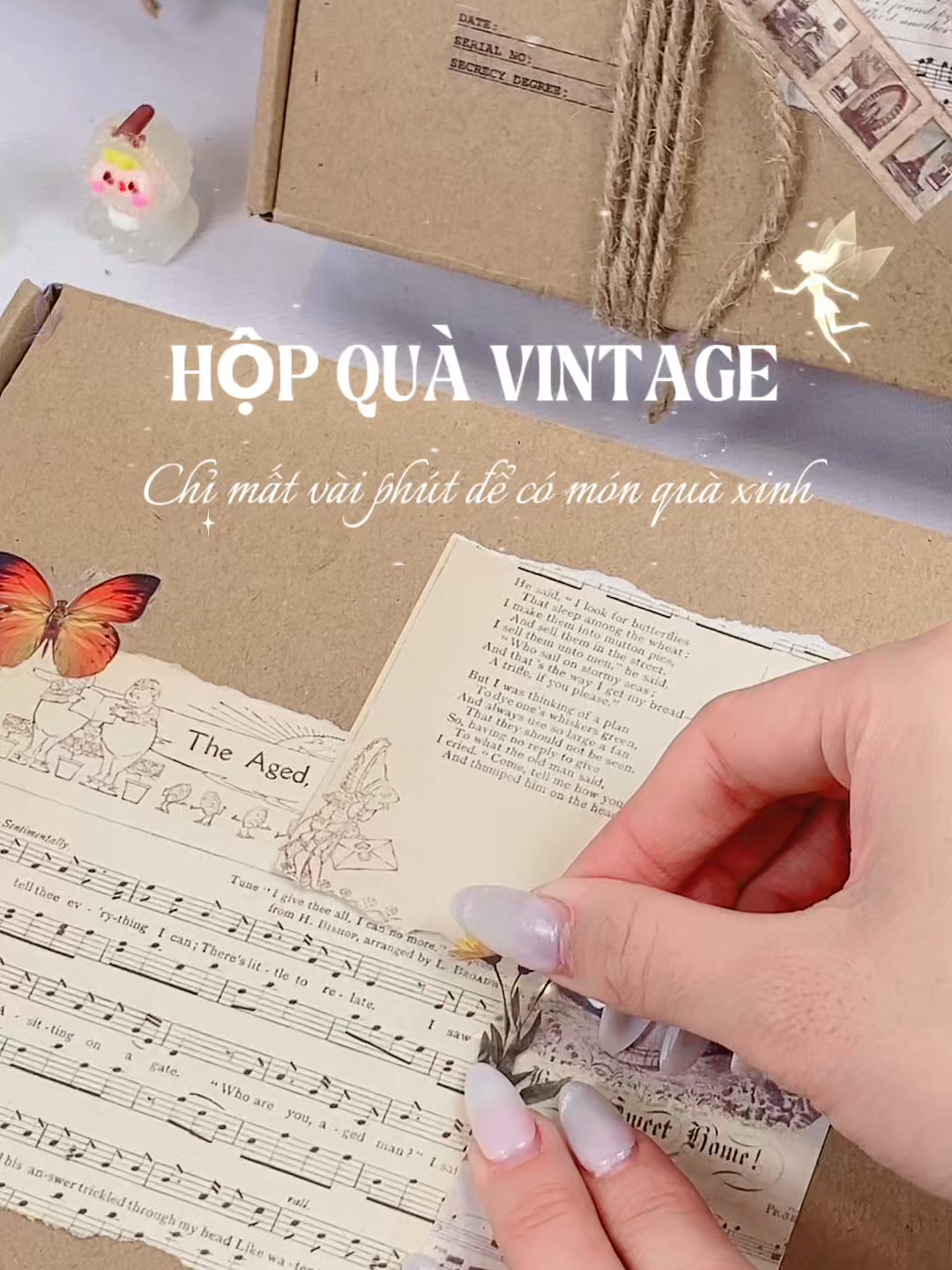 Chỉ mất vài phút để có ngay món quà xinh tặng người thương #happybirds #LearnOnTikTok #hopqua #giftbox #hopquavintage #vanphongpham