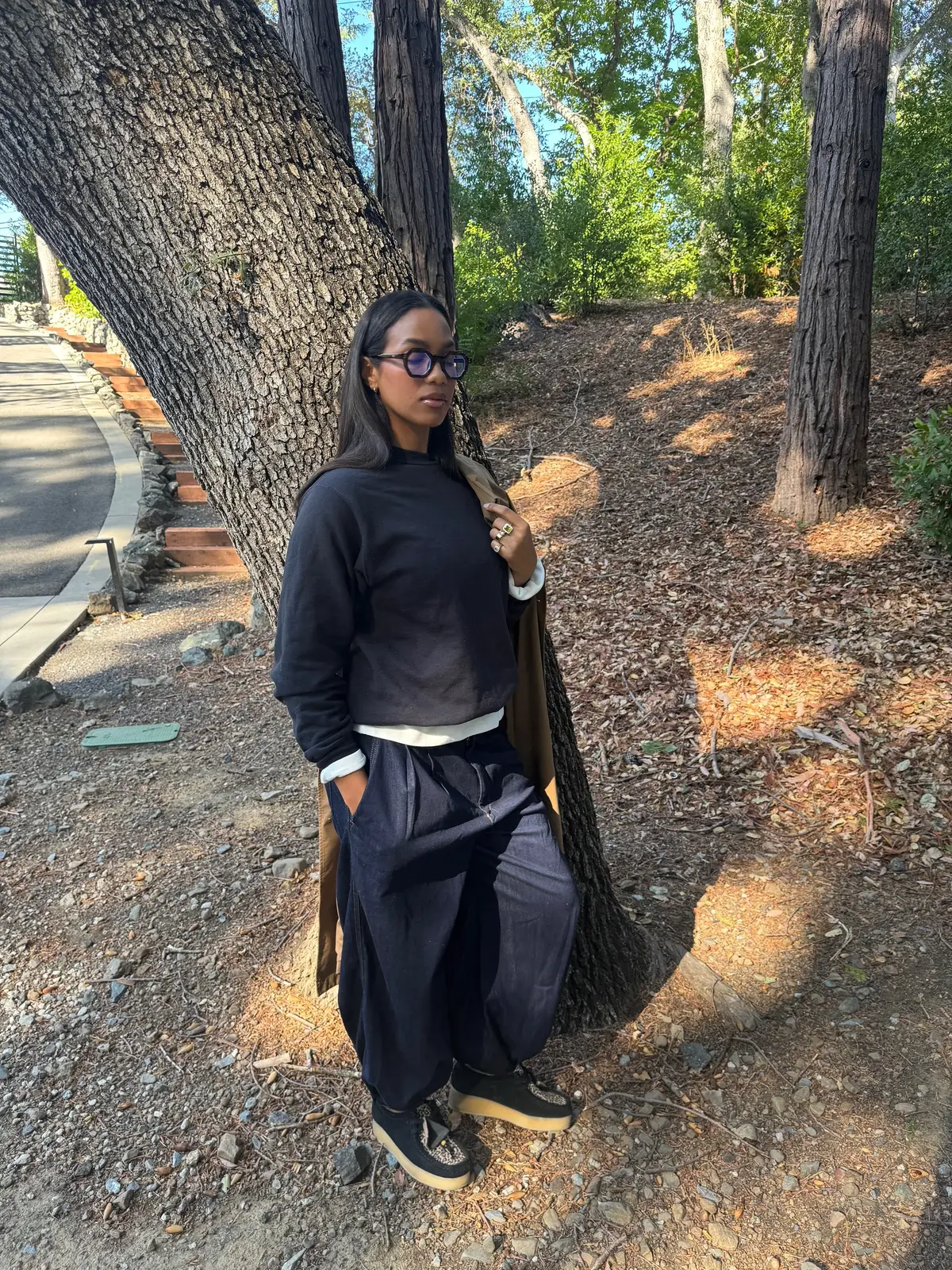 ‘Tis the season to be fall-y🍁 Love this fall fit, more fits on my Pinterest and LTK  #fallfashion #trenchcoatoutfit #autumnaesthetic #inspo 