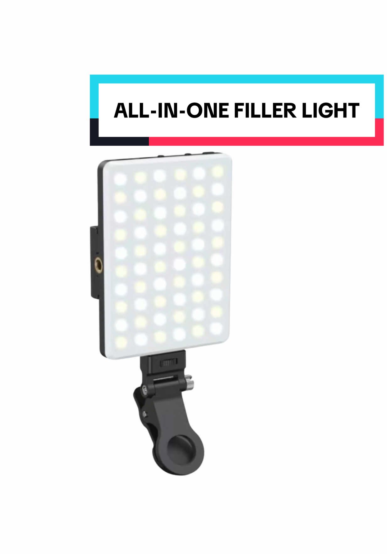 💡 Portable LED Fill Light — Creator’s Must-Have! Upgrade your videos with this Tri-Color Rechargeable Video Light 🔥 Perfect for TikTok, YouTube, Zoom calls, makeup tutorials, vlogs, selfies, and photo shoots. ✨ Why you’ll love it: • 3 Adjustable Light Modes – Cold | Natural | Warm (2700K–6500K) • Infinitely dimmable brightness (10%–100%) • Lightweight & compact — fits in your pocket 👖 • Rechargeable 2000mAh battery (up to 3 hours use) • Works with your phone, camera, laptop, or tripod • Includes USB-C charger, hot shoe mount & phone clip 🎥 Perfect for: Content creators, vloggers, makeup artists, online coaches, and anyone who wants flawless lighting anywhere 💫 🔑 portable LED light • rechargeable fill light • phone video light • camera lighting • TikTok lighting • vlogging setup • content creator gear • mini ring light alternative • soft lighting for makeup • adjustable color temperature • portable selfie light • creator must-have #tiktokfinds #lightinghack #creatorgear #selfielight #videolight   