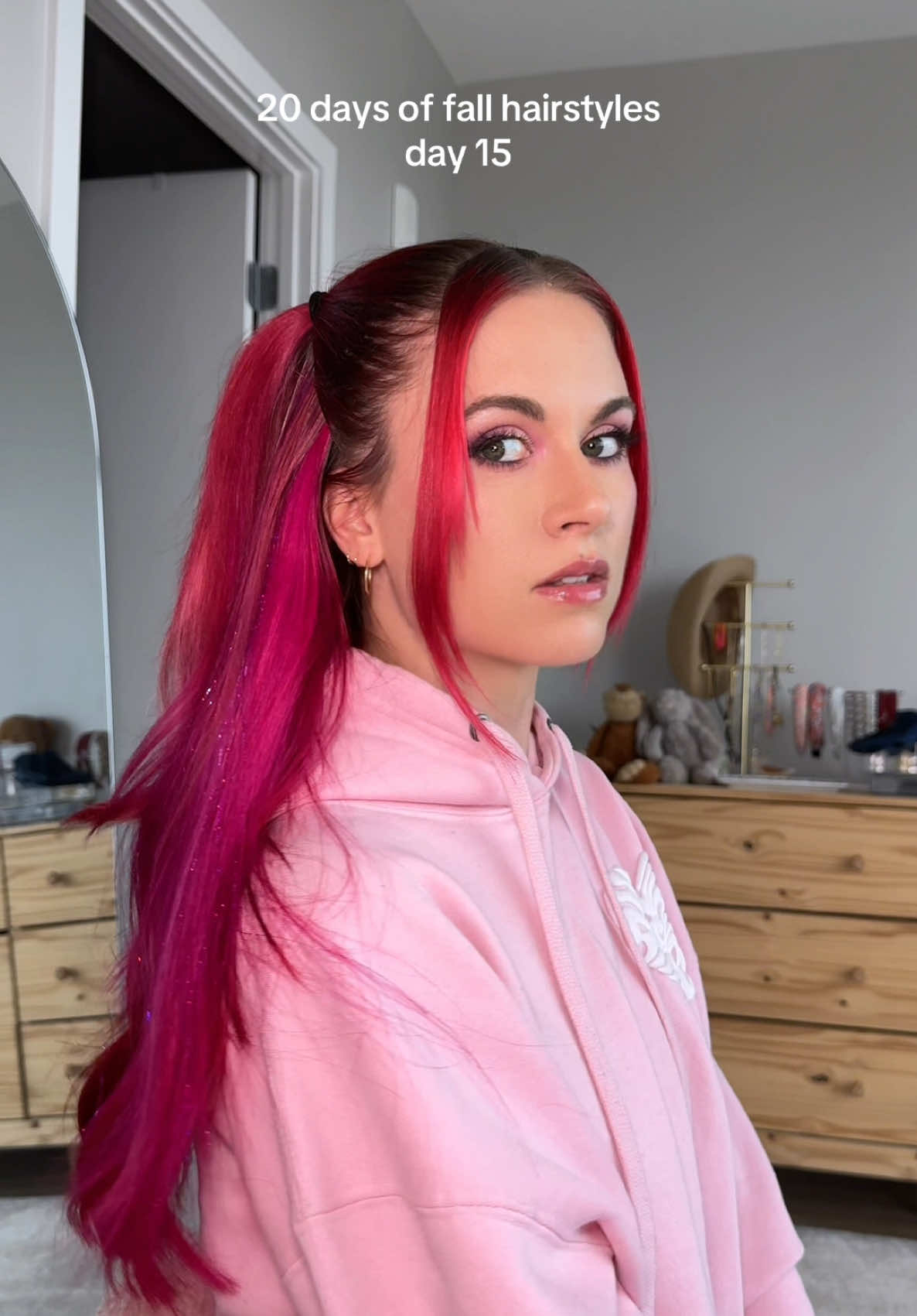 mira’s hair from kpop demon hunters hairstyle 💗 #pinkhair #hairtutorial #hairroutine #hairstyle #grwm 