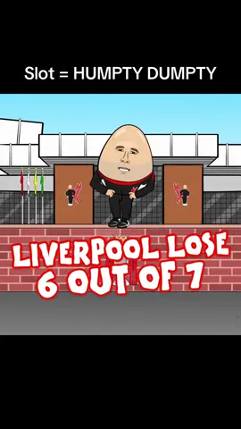 Arne Slot is Humpty Dumpty! Liverpool lose 6 of their last 7 games #liverpool #football #fyp #slot #Soccer 