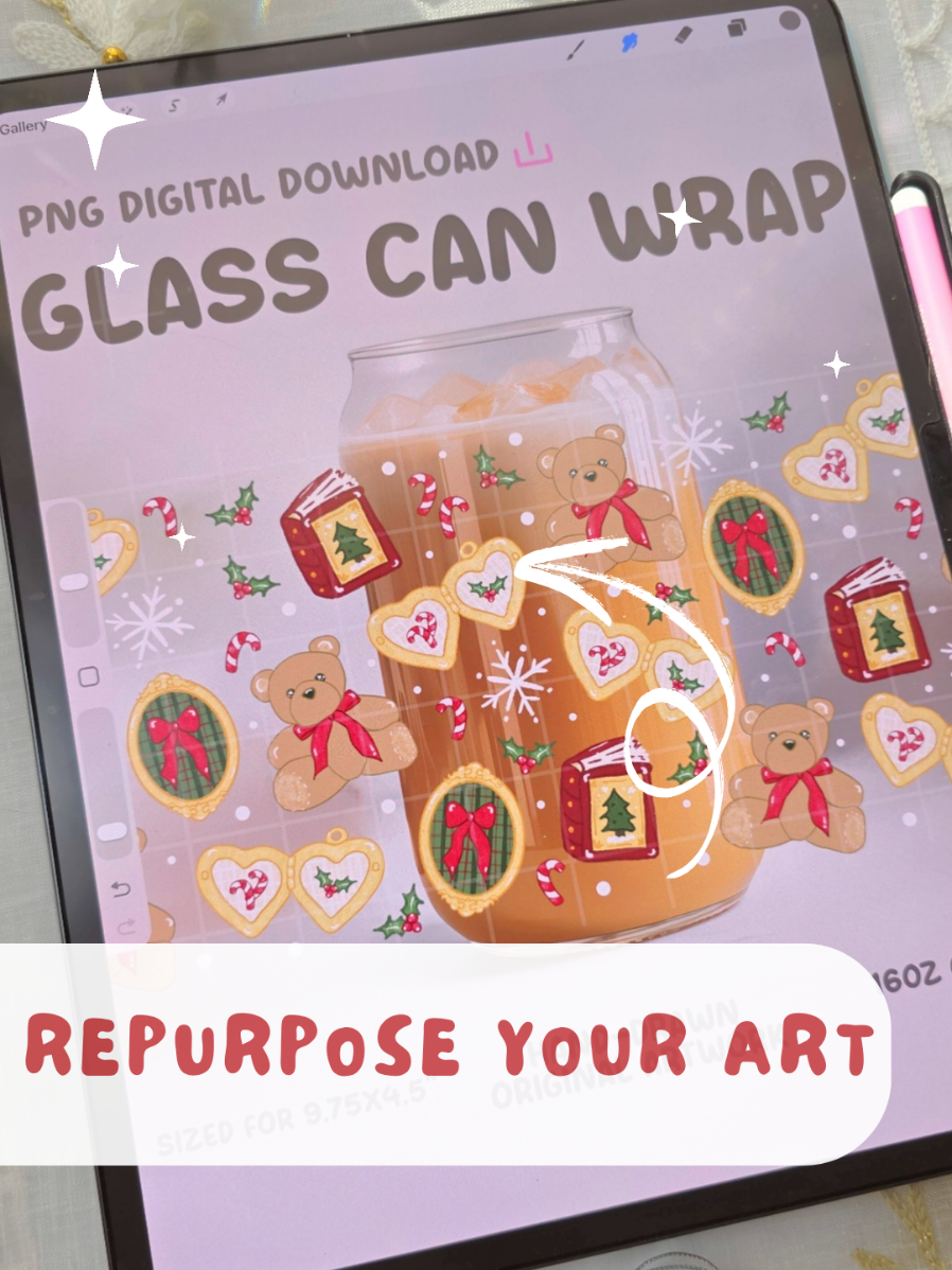 yeah sorry it's not even halloween and I'm showing you christmas stuff 😅😅 if you want the free guide it's in my bio! commenting won't do anything but I appreciate the bump!  #digitalartist #procreateartist #smallbusinessowner #dailydrawing #surfacepatterndesigner 