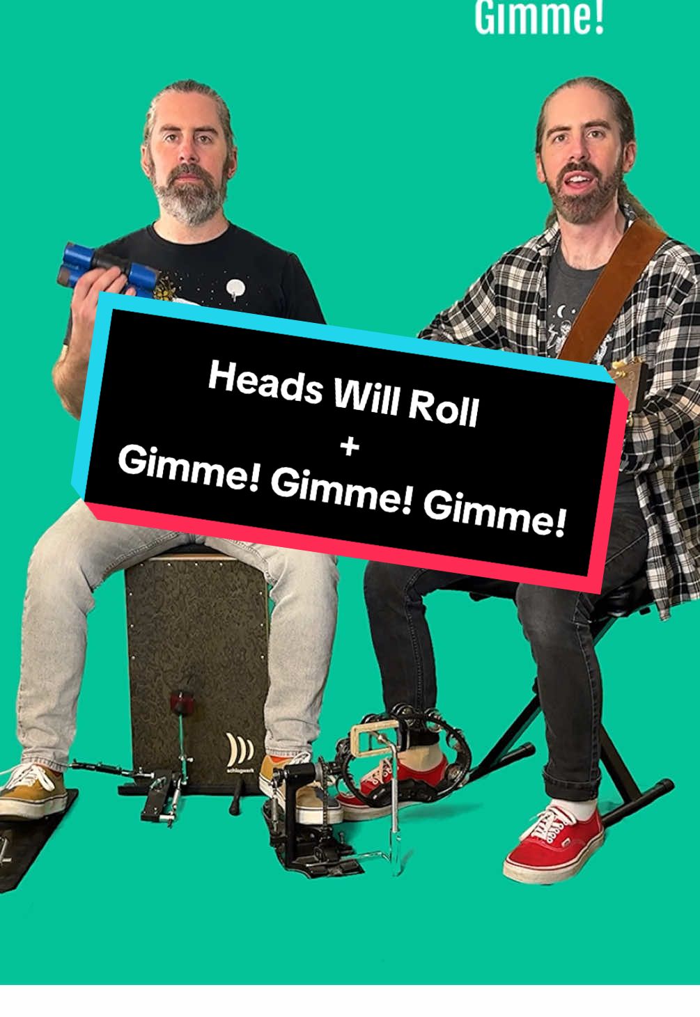 Heads will roll at midnight 💀 you’ve been warned… #mashup #tiktokmusic #headswillroll #gimmegimmegimme #dancemusic @Schlagwerk @Martin Guitar Co. 