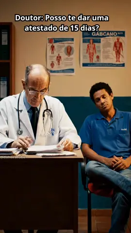 Quando o médico fala o que você mais queria ouvir… 😏 Infelizmente sim, doutor! 😂 #trabalhador #humorbrasileiro  #meme #foryou #pracima 