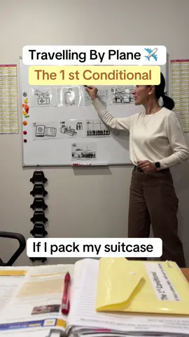 Watch as I teach the steps of travelling by plane while practising the First Conditional! 🛫 Students look at the pictures and make sentences. A fun and visual way to connect grammar with real-life situations! #englishgrammar #conditionals #teachenglish #англійська 