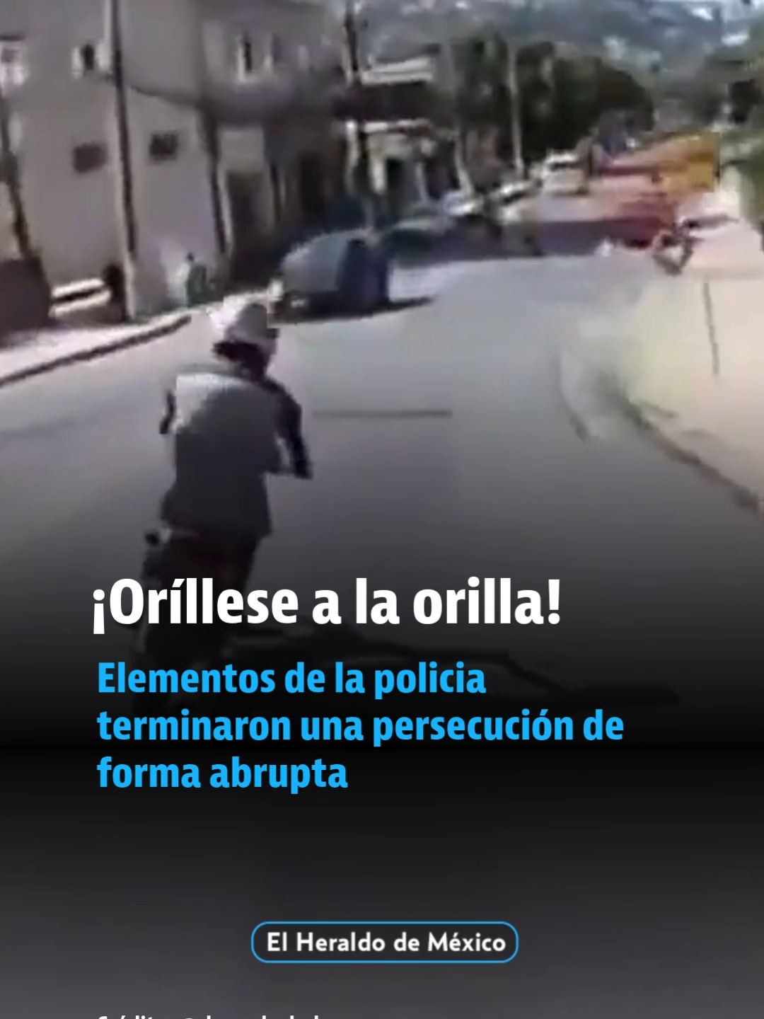¡Orillese a la orilla! Elementos de la #policia terminaron una persecución de forma abrupta