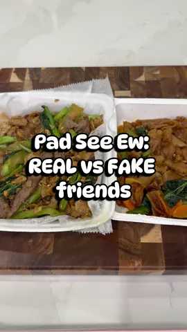 Trader Joe’s Pad See Ew vs Resturant Delivery 🥢🌶️ which one would you choose? #traderjoes #padseeew #thailand #tasty #food 