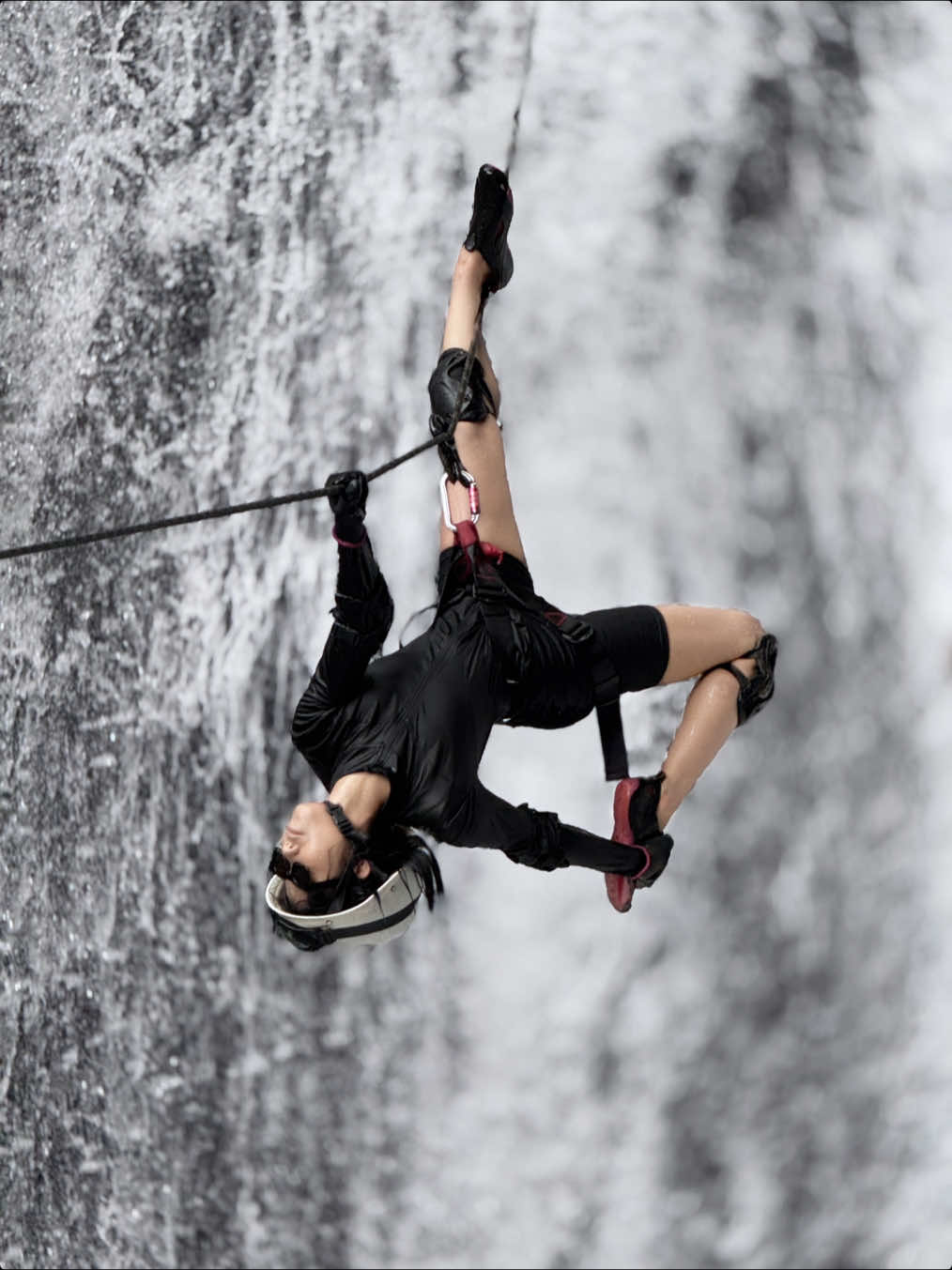 new experience unlock🔐 #canyoneering #curugtebing #backflip #fyp 