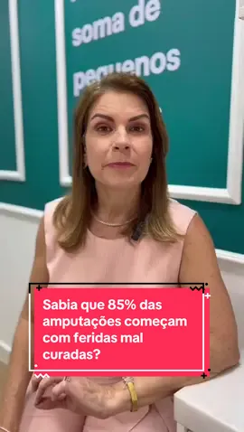 Sabia que 85% das amputações começam com uma ferida mal curada? 😩 #cicatrização #feridas #dermacura #diabetes #fyp 