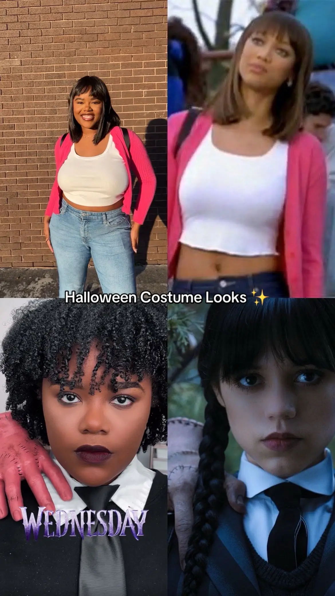 Halloween Costume Looks 2025— which costume is your favorite? Comment below. Eve, Shego/Kim Possible, Girlfriends, Freaky Friday, Cheetah Girls, Penny Proud, Wednesday Addams ✨  @Netflix @Disney @Disney Channel @Tracee Ellis Ross @Kyla @lindsaylohan @ravensymone @ThingTok  #halloween #halloweencostumes #halloweencostume #halloweenlooks #cosplay 