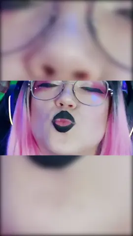 She showed WHAT on stream?! The pain of wearing black lipstick is real #pixelxkitten #atdeadofnight #cosplay #costume #makeup