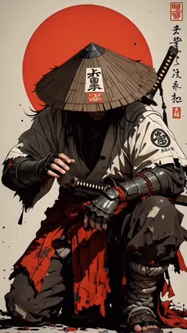 Sun at his back - the blade moves like his breathing, and the world stands still. #samurai #redandwhite #fashion #japan #nippon 