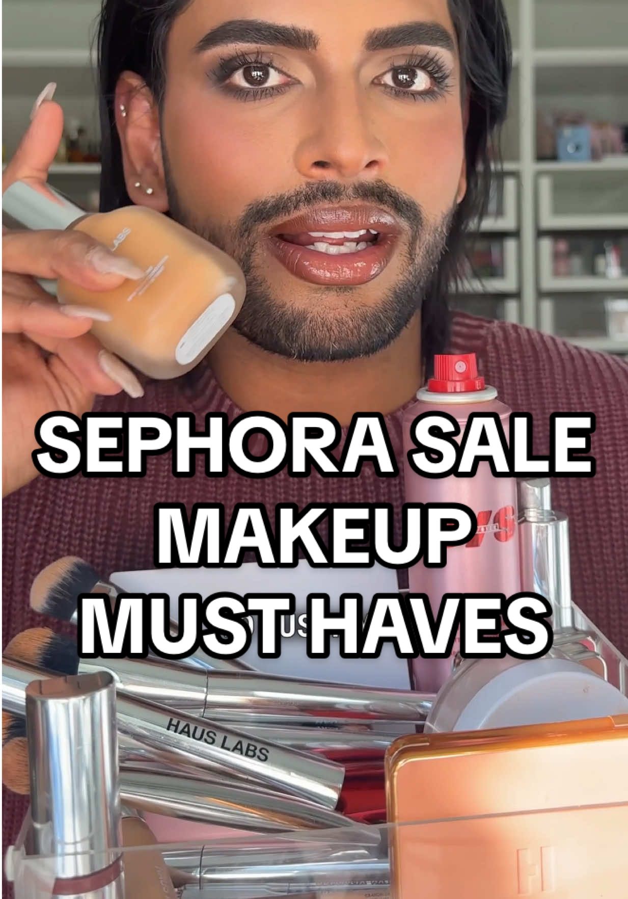 Less Panic, More Glam!! ✨ Sephora Sale is coming and I am giving you tried and tested must have recommendations!!! #HausLabsPartner  My @Haus Labs favorites 👇🏾  - Triclone Skin Tech Foundation 360 Medium Warm - Triclone Skin Tech Concealer 31 Medium Neutral  - Precision Sculpt Shaping Balm shade Curve  - Color Fuse Glassy Blush Balm Stick shade Glassy Cinnamon and Glassy Clove - Talc Free Powder Sculpt Velvet Bronzer shade Acacia Ember  - Color Fuse Blush Powder shade Firemoon  - b Structural Voluminizing and Lengthening Mascara  - Le Monster Lip Crayon shade Blush Matte  - PhD Hybrid Lip Oil shade Guava  My other Sephora Sale must haves 👇🏾  - Benefit Precisely My Brow Pencil  - Rare Beauty Brow Harmony Gel  - Makeup By Mario SurrealSkin Soft Blur Setting Powder  - Makeup By Mario Ethereal Eyes Nature Palette  - Make Up For Ever Artist Color Pencil shade Limitless Brown  - One Size Beauty On ‘Til Dawn Waterproof Setting Spray  #hauslabs #sephorasale #sephorasalemusthaves #makeup 