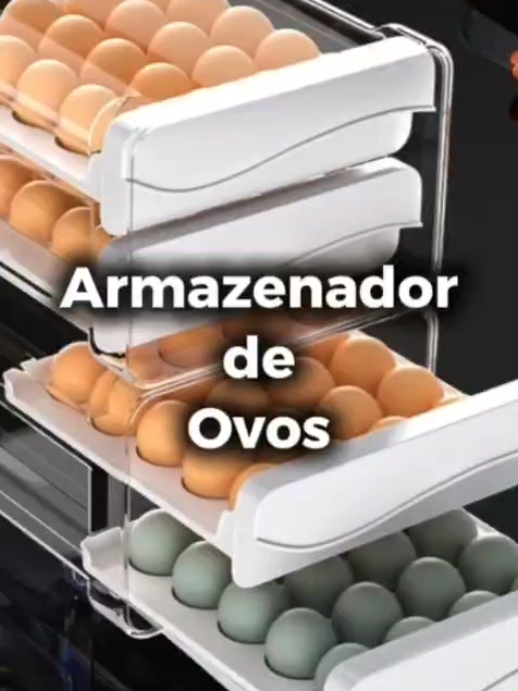 🥚 Porta Ovos Gaveteiro 2 Andares – Organizador de Geladeira (32 Ovos) 🧊 Mais praticidade e organização para sua cozinha! 💡 Com design moderno e empilhável, esse organizador mantém seus ovos seguros, visíveis e sempre à mão. Perfeito para aproveitar melhor o espaço da geladeira e deixar tudo mais bonito e funcional. 😍 Comenta EU QUERO pra garantir seu l1nk. #ovos #armazenador