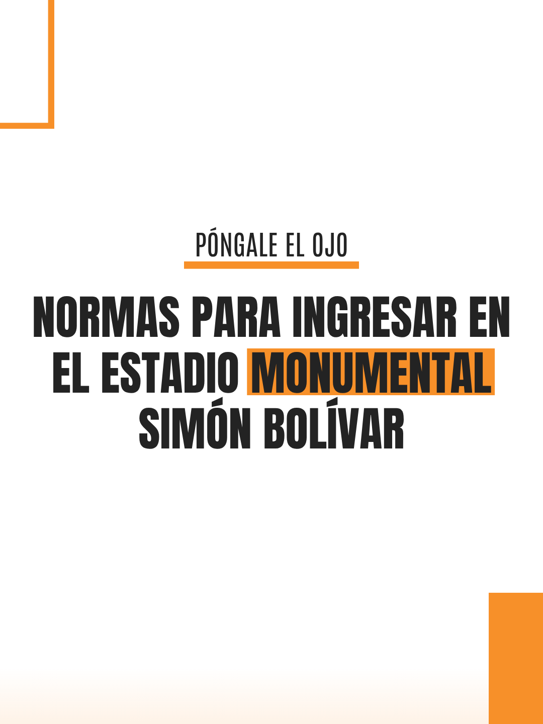 Normas para ingresar en el Estadio Monumental Simón Bolívar. Leones del Caracas, anunció las nuevas normativas de ingreso del Estadio Monumental Simón Bolívar. Prohibido el ingreso al estadio con armas de fuego al público general, personal uniformado, civil o militar. Se recomienda asistir a los juegos con 4 horas de antelación y evitar las colas. #pongaleelojo #monumental #lvbp #caracas #leones #leonesbbc