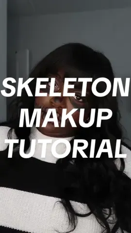 skeleton makeup tutorial 💀🖤  brands used:  @Morphe Cosmetics  @urban decay  @makeupbymario  @DanessaMyricksBeauty  @Fenty Beauty  #grwm #skeletonmakeup #halloweenlook #halloweencostume 