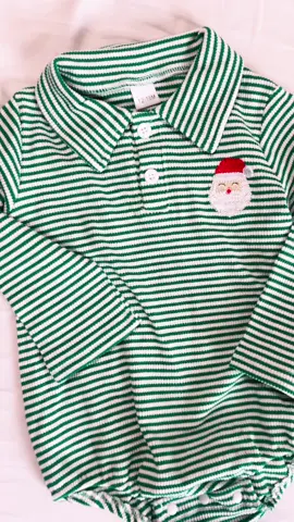 Obsessed with this Santa romper for my sweet little boy!! 😍❤️🎄 
