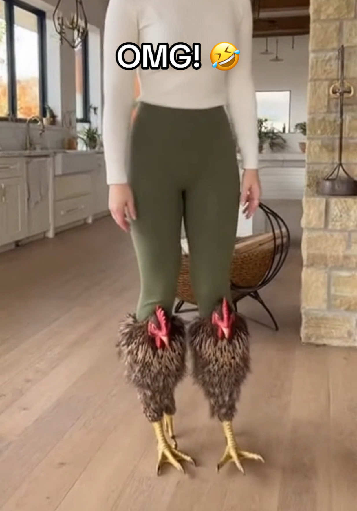 Wow! I think I need a pair! 🤣🐓 #fashion #farmlife #chickens #tiktokmademebuyit 