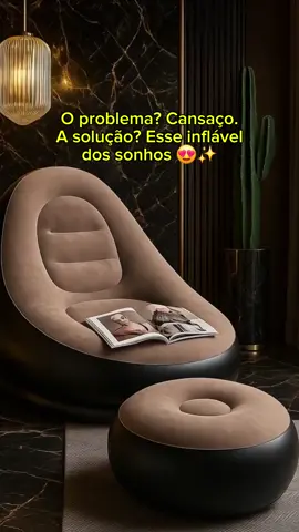 O Conjunto Poltrona e Puff Inflável Ultra Lounge é leve, prático e perfeito pra relaxar em qualquer lugar. Garanta já o seu e deite no conforto que te acompanha! 💤 #puff #poltrona #sofa #inflavel 