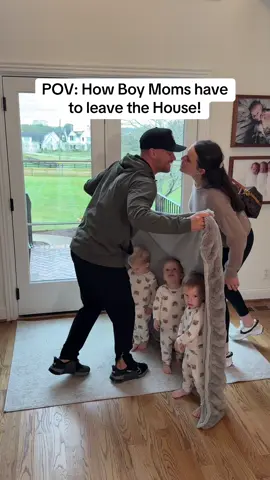 How Triplet boy moms have to leave the House! 🤣 #triplets #mom #dad #cute Props to @Jonah Bolona 🦬 for posting this hack.  I used it and it actually worked! 
