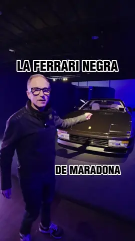 La Ferrari negra de Maradona. No era una F40, era una Testarossa del 86. Está en BsAs entre muchos otros autos legendarios #IconosSobreRuedas 