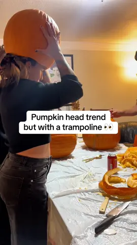 Don’t do a backflip with pumpkin head 💀 you’ll regret it 😵‍💫 🎃 🕷️ #pumpkinhead 