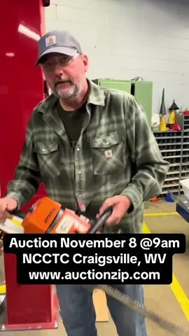 Auction November 8 at 9am. Location is Nicholas County Career and Technical Center on Milam Addition in Craigsville, WV. For more information visit www.auctionzip.com#millerandsons #ncctc #husqvarna #stihlchainsaw #chainsaw @43jason42 
