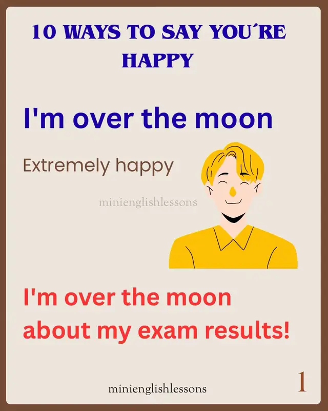 Here are 10 native English expressions to say you’re happy — not just “I’m happy!” Learn how real native speakers express positive feelings in everyday conversations.#LearnEnglish #SpeakEnglish #EverydayEnglish #english #EnglishVocabulary 