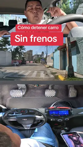 Aprende a detener carro sin frenos #manejo #parati #clase #arrncar #tutoriles 