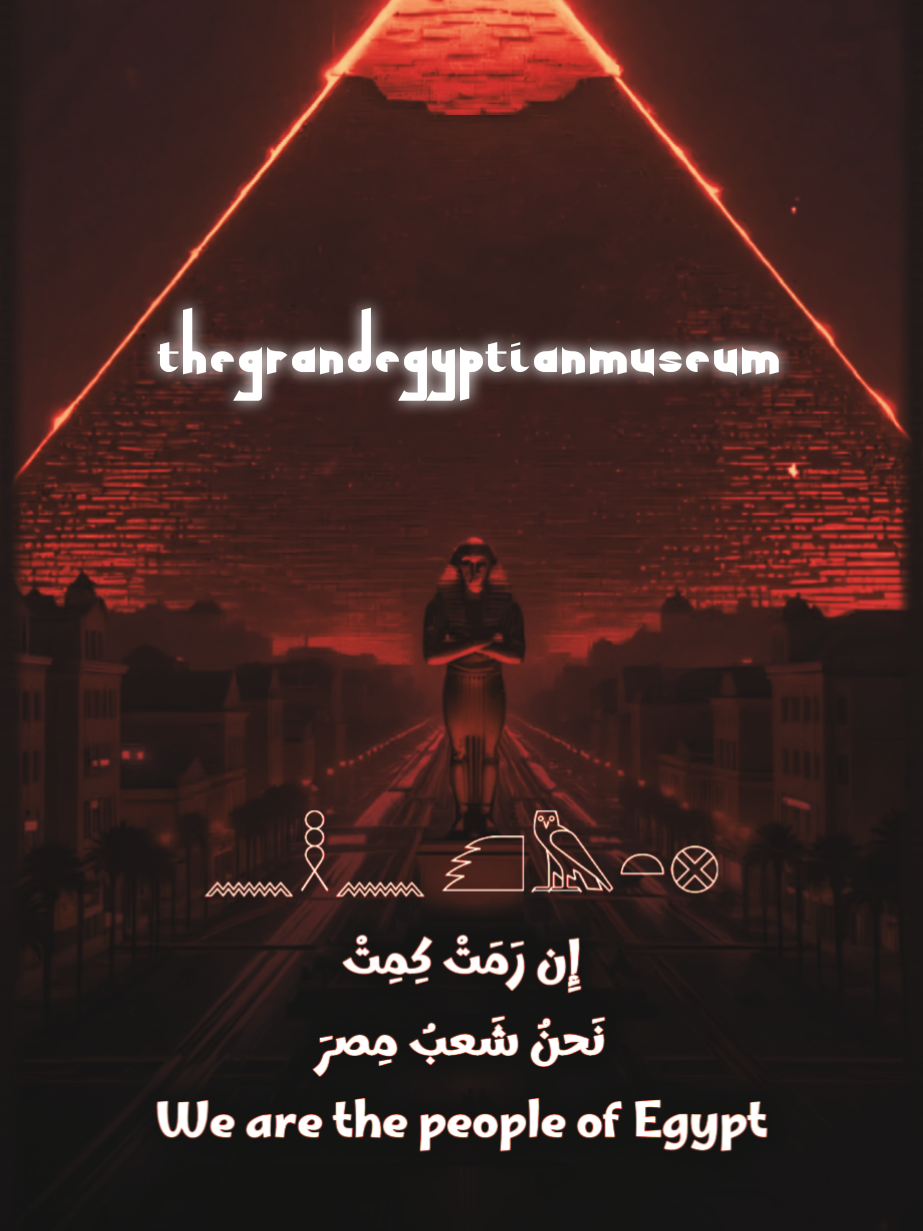 The Grand Egyptian Museum🇪🇬 إن نبو عنخ .. نحن اسياد الحياه  إن رمث كمت .. نحن شعب مصر  إن نبو وسرو .. نحن إسياد القوه'العزم' إن رمث كمت .. نحن شعب مصر  إن نبو ودچا .. نحن أسياد الازدهار إن رمث كمت .. نحن شعب مصر  إن نبو ودچا سخرو .. نحن أسياد الهيمنه إن رمث كمت .. نحن شعب مصر  إن نبو قن .. نحن اسياد الشجاعه  إن رمث كمت .. نحن شعب مصر  إن نبو دچد .. نحن اسياد الصمود إن رمث كمت .. نحن شعب مصر  إن نبو شفيت .. نحن أسياد المجد إن رمث كمت .. نحن شعب مصر  إن نبو مري .. نحن أسياد الطموح إن رمث كمت .. نحن شعب مصر  إن نبو نخت ..  نحن أسياد النصر  إن رمث كمت  .. نحن شعب مصر  إن نبو رخت..  نحن أسياد المعرفه إن رمث كمت  .. نحن شعب مصر  إن نبو حتپ إب.. نحن أسياد سلام القلب  إن نبو نبت .. نحن أسياد كل شيئ  إن سخموا إن سخموا إن سخموا .. نحن أقوياء #مصر #مصر_السعوديه_العراق_فلسطين #المتحف_المصري_الكبير #Egypt #الشعب_الصيني_ماله_حل😂😂 
