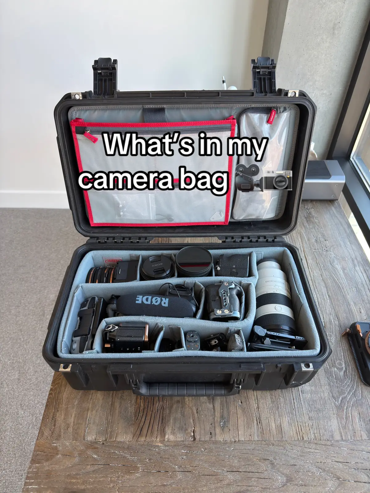 Need to get a bigger case soon! All of this gear is linked in my bio. #sonyfx3 #cameragear #sonyalpha #videography #photography 