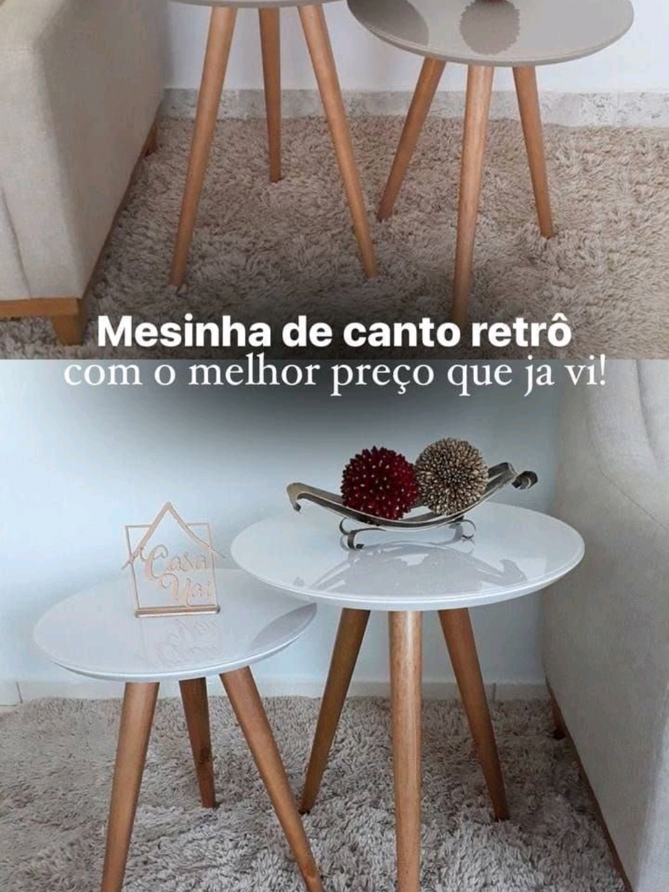 mesinha lateral #decoração #achadinhos #shopee 