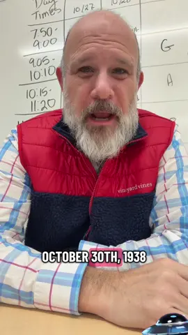 October 30 1938 when an actor, a microphone and a martian invasion panicked a nation. #365History #History #TikTokLearningCampaign #ThisDayInHistory #alien  