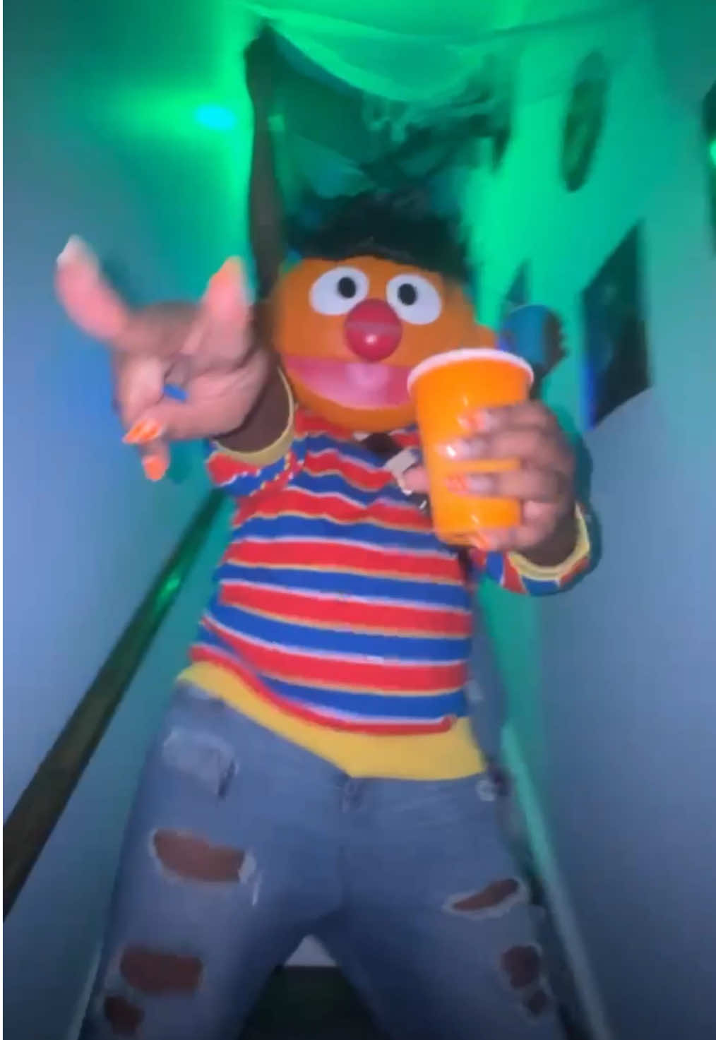 Happy Halloween from Bert & Ernie 🧡💛 #halloween #sesamestreet @Megan Thee Stallion #lovergirl #halloweencostume #fyp 