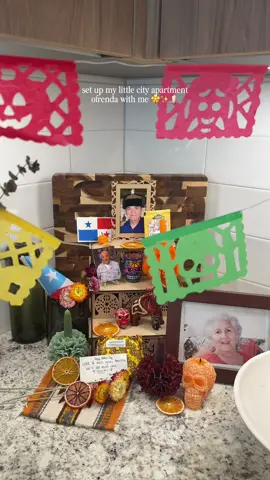 my favorite tradition 🏵️✨🕯️🕊️ special gracias a @mezcalcampante & @VOLVERde for helping make my set up extra special this year. the candles, dried frutas y flores were the perfect touch. can’t wait to share a glass of mezcal with my loved ones 🫶🏼 altar is 🔗 on my LTK, amiguis. #diademuertos #ofrendasdeldiademuertos #latinacontentcreator #chicagolatina #ofrenda 
