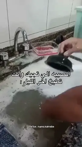 المصيبة اللي تجيلك وانت تطبخ اخر الليل :😂😂😂