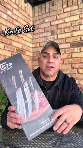 Awesome high quality knife set!@SYOKAMI #kitchenknife#butcherknife#chefknife#tiktokshopcreatorpicks#blackfridaydeals  