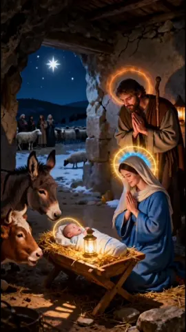 The third joyful mystery, the birth of Jesus in the stable at Bethlehem ##blessed##mother##mary##Jesus##christmas