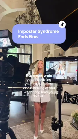Imposter syndrome stops now 🤌 If you ever are doubting yourself or your capabilities, remember exactly just how hard you’ve worked for so 👏many 👏years to be in the position you are now.  Recognize your worth, value, and prioritize your peace. This era will make you unstoppable.  Grateful for @stevelonnenrealtor @slhomegroup for bringing me on for a big project coming up soon documenting a major moment in Charlotte’s history thanks to @SkycamDigital 🤌🩵 {Charlotte host, emcee, speaker, luxury home, photoshoot, news interview} #charlotte #luxuryrealestate #realestate #fyp #advice 