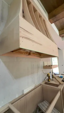 Thought I was gonna finish it up today but you know how that goes pipe and parts should be here first thing in the morning and get it wrapped up #customcarpentry #carpentersoftiktok #qualitywork #craftsman #carpenter 