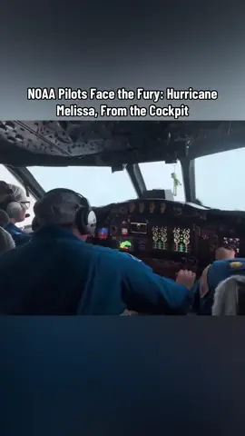 Inside the cockpit of NOAA’s WP-3D Orion as it penetrates the eyewall of Category 5 Hurricane Melissa. The specialized “Hurricane Hunters” aircraft collects critical atmospheric data to help improve storm forecasting and understand the structure of one of the most powerful hurricanes to form in the Atlantic this year. 🎥 Video by Cmdr. Danielle Varwig, NOAA Corps - #USAF #WP3D #HurricaneMelissa #Aviation #Pilot 