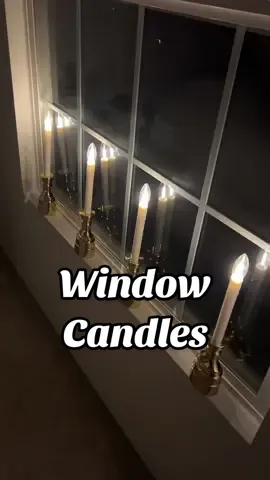 These window candles elevate the aesthetic of my home decor! I always get so many compliments! ✨ #windowcandles #flamelesscandle #cordless #christmasdecor #homedecor 