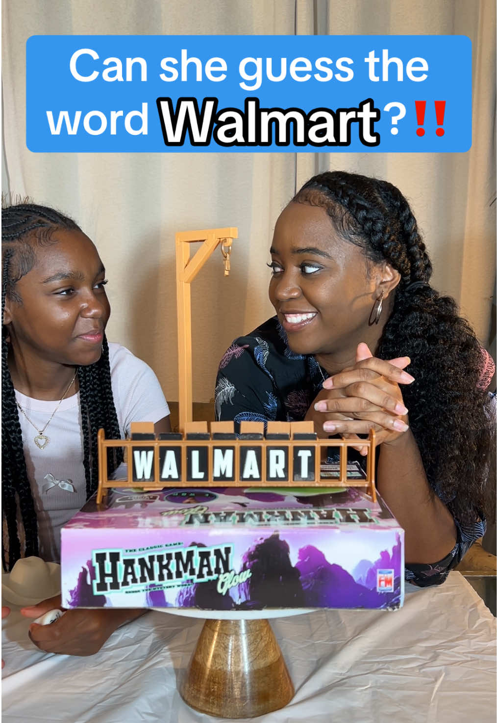 Imagine Charlie & Auntie in a Walmart commercial 👀✨ Let’s manifest it together, y’all! Tag @Walmart so they can see the vision! 🤗💙💛 #walmart  #hankman #hangman #boardgames #CharlieandAuntie 