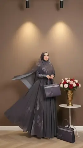 Anggun, lembut, dan berkelas dalam satu tampilan 🌸 Desain elegan dengan detail yang menonjolkan sisi feminin dan berwibawa. Siap tampil menawan di setiap kesempatan ✨#gamislebaran2026 #dresslebaran2026 