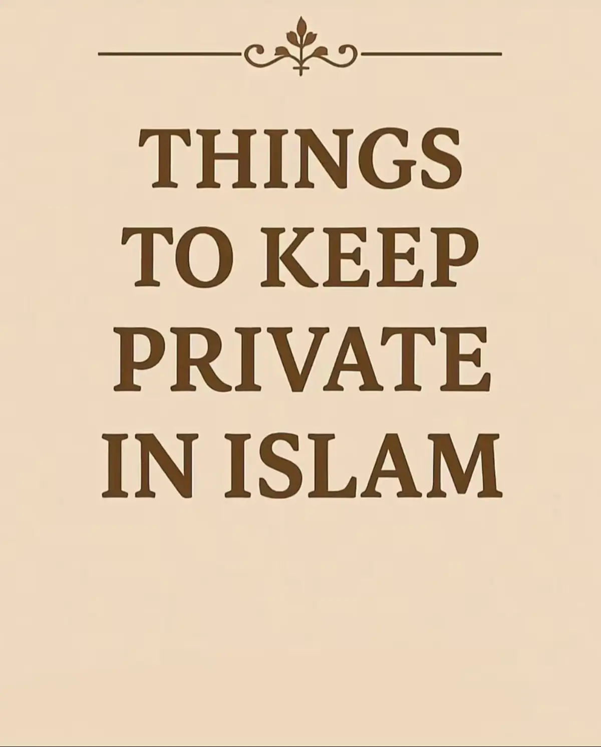 These are things you should keep quiet about in Islam #islam #fyp #deen #quran #viral 