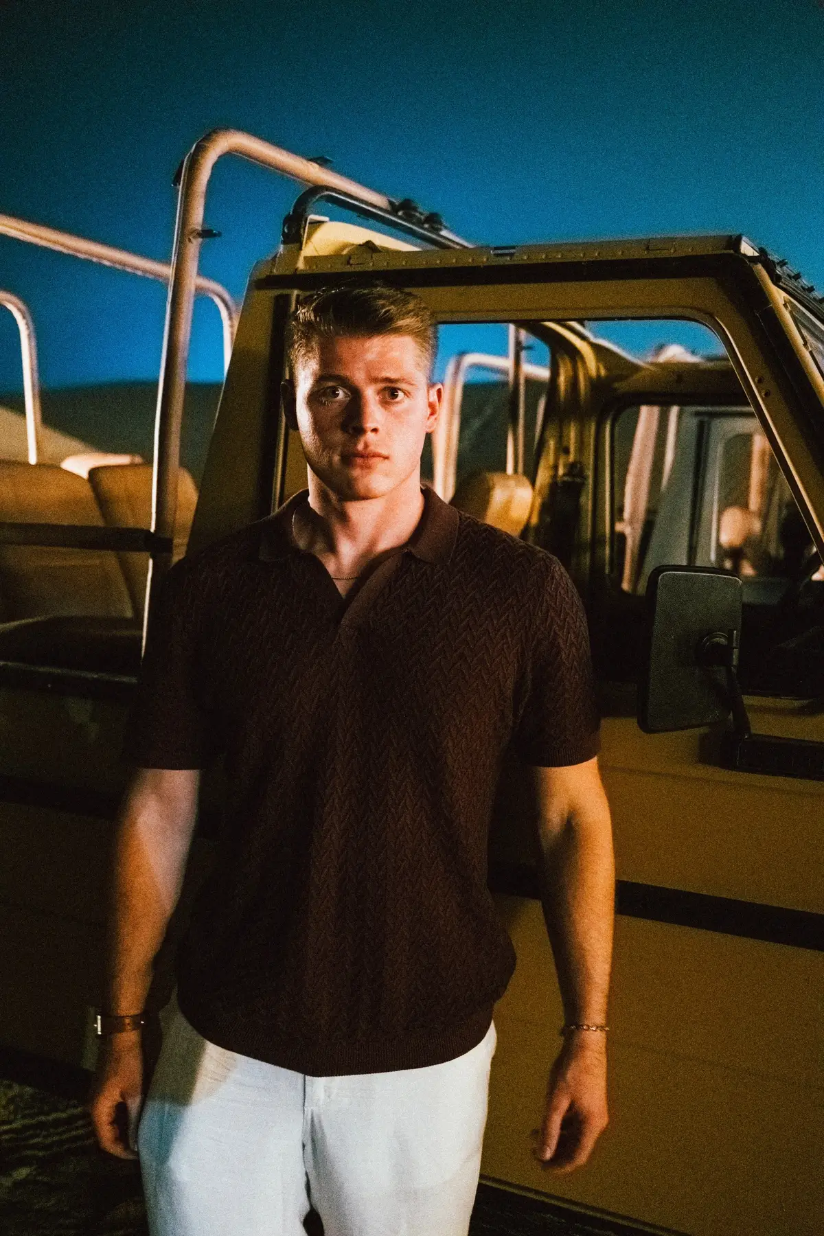 Okay y’all, we’re getting better at this modeling thing 👀😳 #mensfasion #menswear #malemodel #mensstyle #portrait     🤵🏼: @Men’s Wearhouse  👕: @abercrombie  👖: @Suitsupply @Tommy Bahama  ⌚️: @Timex @Citizen Watch  👞: @Beckett Simonon  💼: @lululemon  